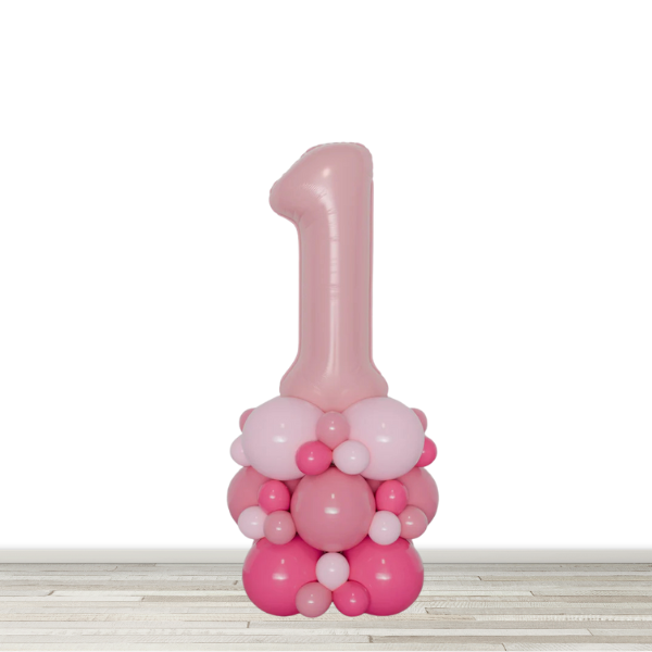 Pink Dream Number Balloon Column - 34" Number