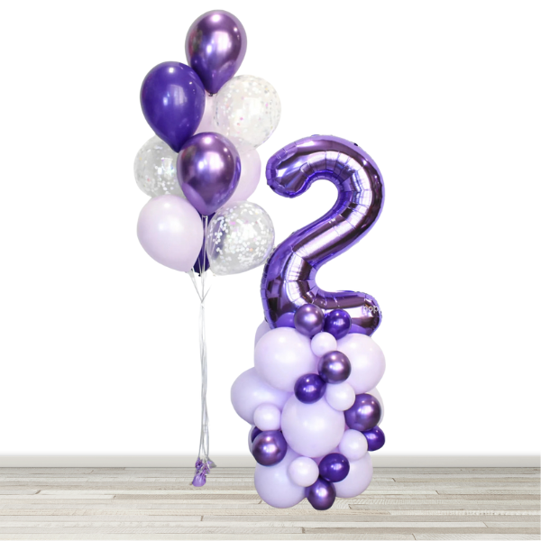 Confetti Balloon Bouquet and Number Balloon Column - Build Your Own