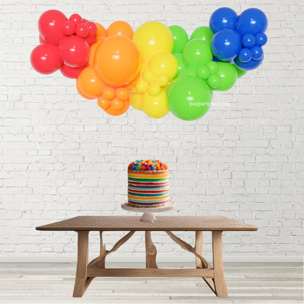 Rainbow Balloon Garland