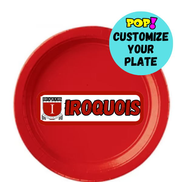 Custom School Paper Plates - 8 Ct. - POPPartyballoons