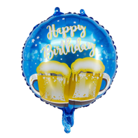 Happy Birthday 18" Foil Balloon - Dark Blue - POPPartyballoons