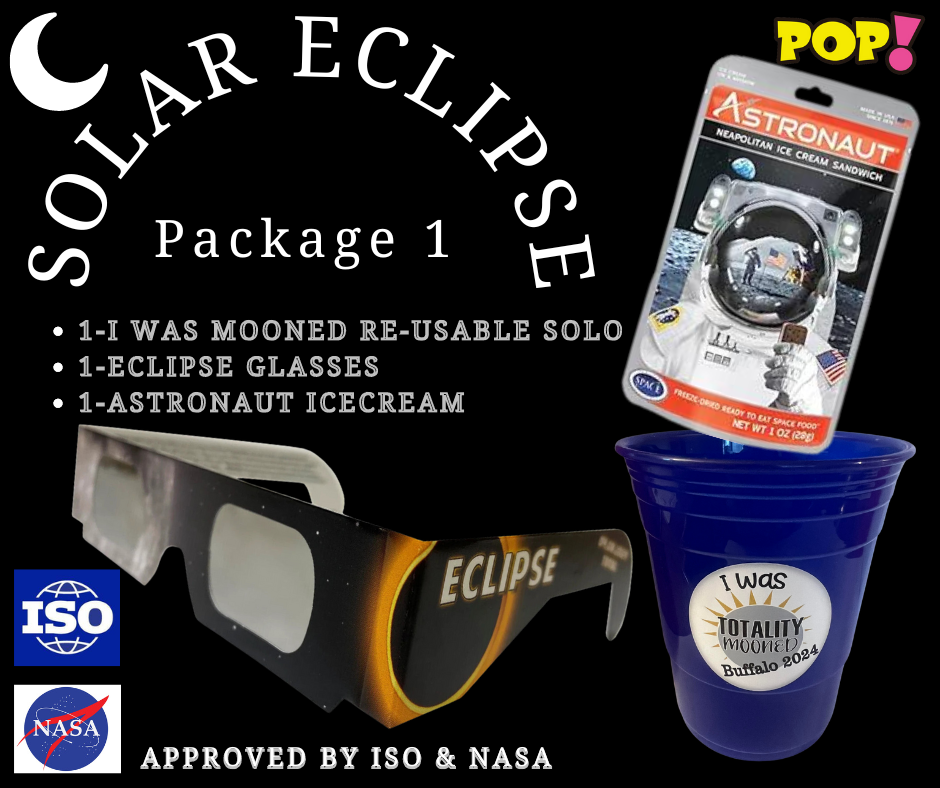 Solar Eclipse Package Glasses Ice Cream Reusable Cup Solar eclipse package glasses ice cream reusable cup