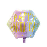 Happy Birthday 18" Foil Balloon - Hex Ombre - POPPartyballoons