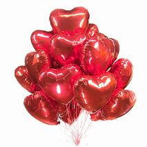A Dozen Red Valentine Heart Balloons - POPPartyballoons