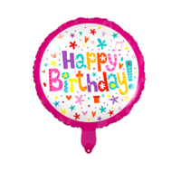 Happy Birthday 18" Foil Balloon - Pink Rainbow - POPPartyballoons