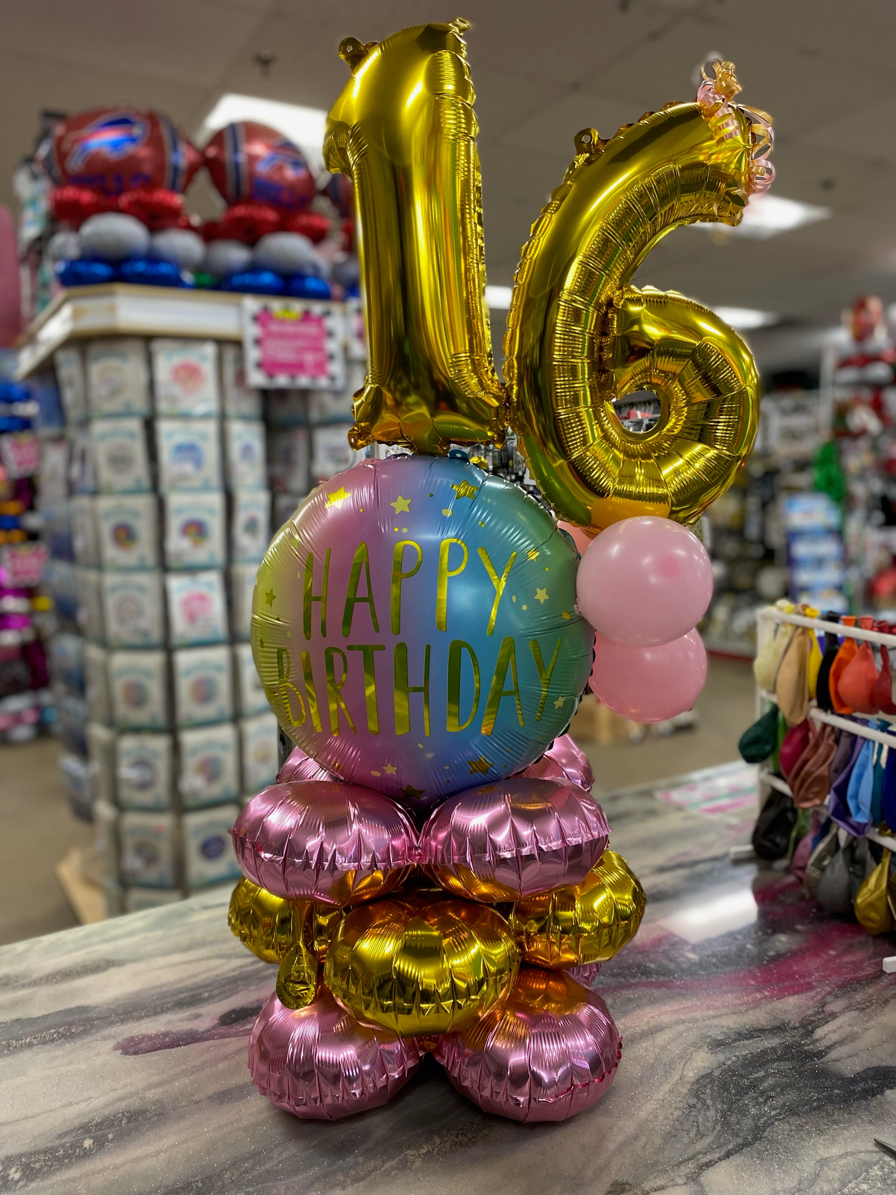 Small Birthday Balloon Marquee - Choose Your Colors - POPPartyballoons
