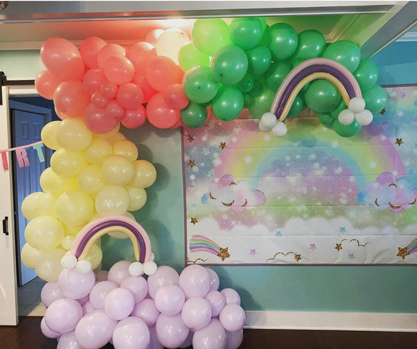 BG04 Pastel Rainbow Balloon Garland