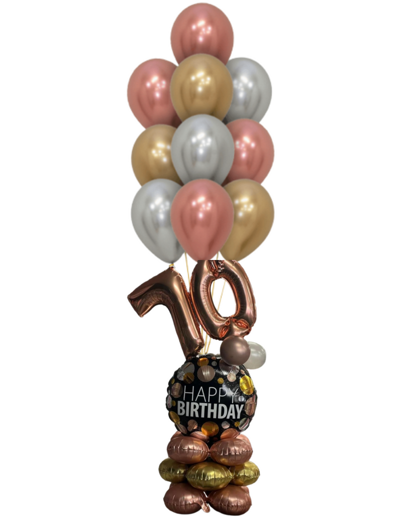 M04 Small Birthday Marquee and 10 Latex Balloons