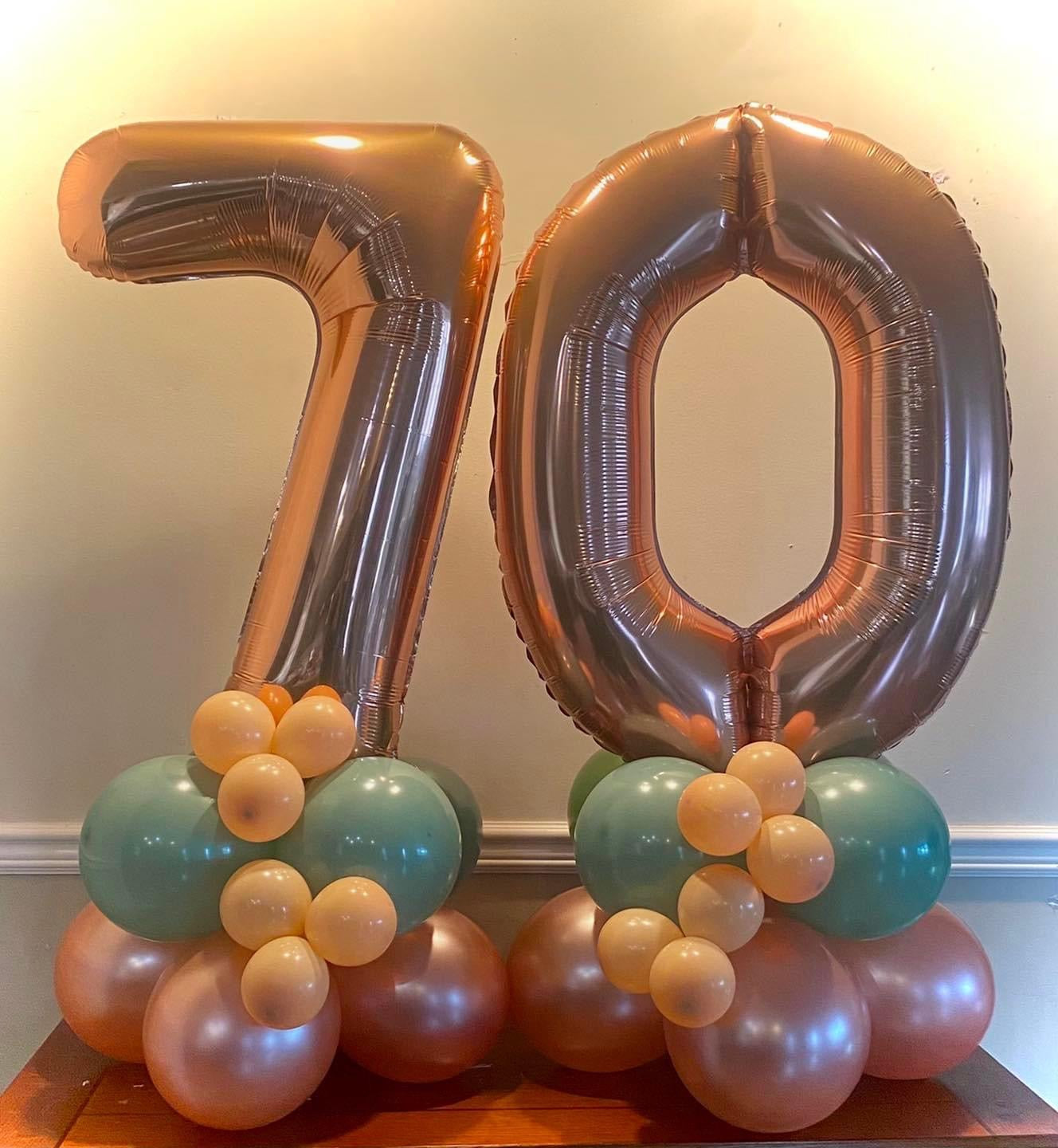 Jumbo Number with Custom Balloon Base - POPPartyballoons