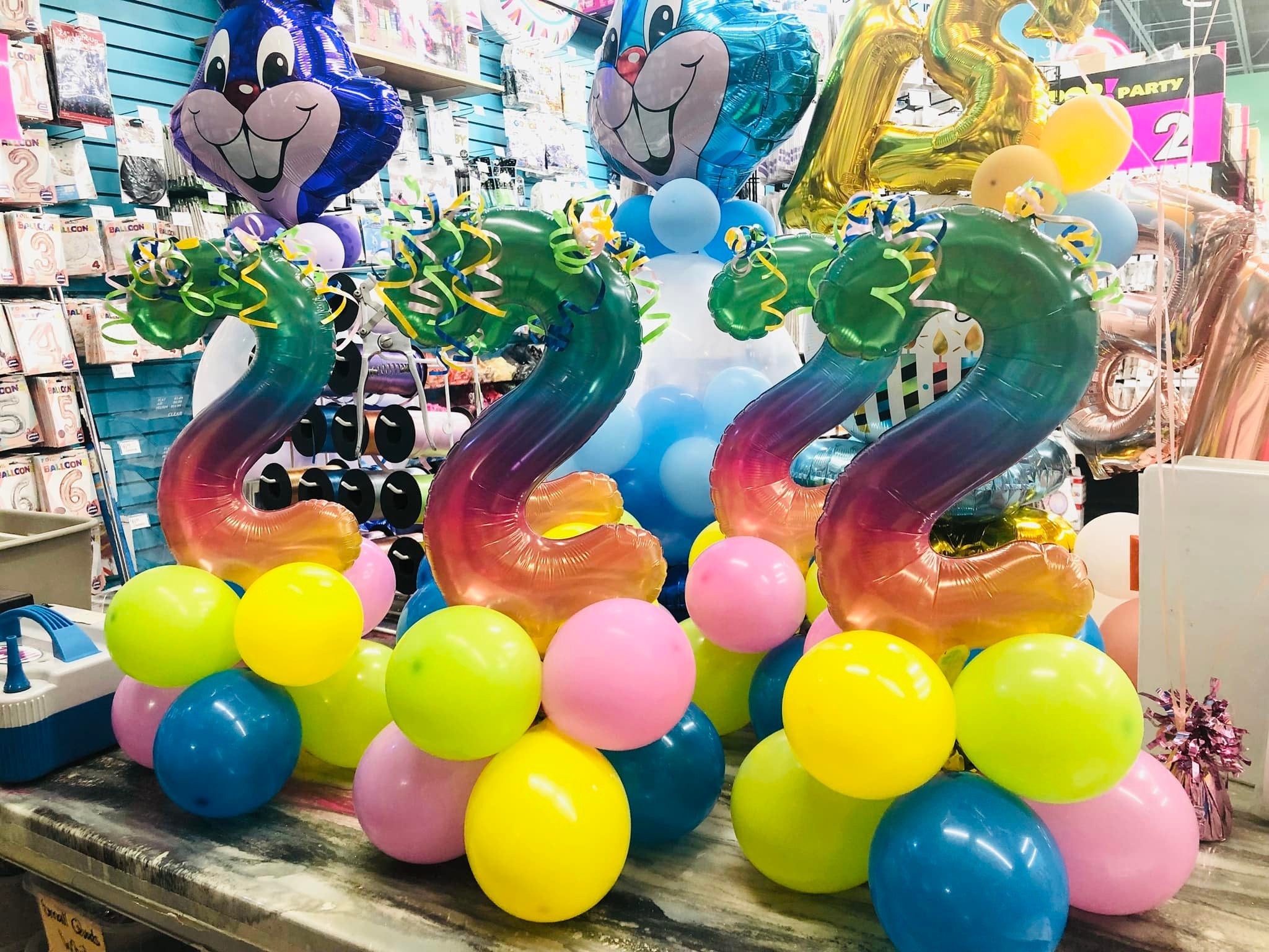 16" Number Centerpiece - POPPartyballoons